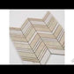 5 pack Beige 13 in. x 13.5 in. Chevron Polished and Etched Marble Mosaic Floor and Wall Tile (6.09 sq. ft./Case)