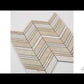 Beige 13x13 Polished Etched Herringbone Marble Mosaic Tile (5 pack, 6.09 sq ft/case)