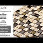 5 pack Beige 11.7 in. x 11.7 in. Square Polished Glass and Stone Mosaic Tile (4.75 sq ft/case)