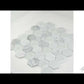 White 12x12 Polished Etched Hexagon Glass Marble Mosaic Tile (5 pack, 4.92 sq ft/case) - Sample