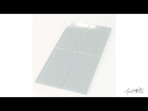 Gray 3x6 Glossy Subway Glass Tile (40 pack, 5 sq ft/case) - Sample