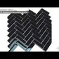Black 11x13 Glossy Herringbone Glass Mosaic Tile (22 Cases, 105.82 sq ft/Pallet)