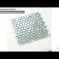 10 pack Silver 10.8 in. x 11.5 in. Glossy Hexagon Glass Mosaic Floor and Wall Tile (8.63 sq ft/case) - Sample