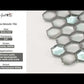 Silver 11x11 Glossy Matte Hexagon Glass Mosaic Tile (10 pack, 8.63 sq ft/case) - Sample