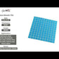 10 pack Cerulean Blue 11.8 in. x 11.8 in. 1X1 Matte Finished Glass Mosaic Tile (9.67 sq ft/case)