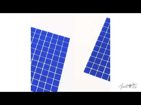Cobalt Blue 12x12 Matte Square Glass Mosaic Tile (10 pack, 9.67 sq ft/case) - Sample