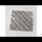 Gray 12x12 Polished Etched Brick Glass Marble Mosaic Tile (5 pack, 4.83 sq ft/case) - Sample