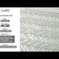 White 12x12 Glossy Matte Herringbone Glass Mosaic Tile (5 pack, 4.83 sq ft/case) - Sample