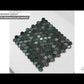 10 pack Gray 10.8 in. x 11.5 in. Hexagon Polished and Honed Glass Mosaic Floor and Wall Tile (8.63 sq ft/case)