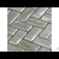 10 pack Beige 11.8 in. x 11.9 in. Herringbone Polished Glass Mosaic Floor and Wall Tile (9.75 sq. ft./Case)
