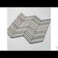Gray 13x13 Polished Etched Herringbone Marble Mosaic Tile (5 pack, 6.09 sq ft/case) - Sample