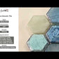 10 pack Light Blue 10.8 in. x 11.5 in. Hexagon Glass Mosaic Floor and Wall Tile (8.63 sq ft/case)