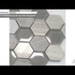 Gray 12x12 Polished Etched Hexagon Glass Marble Mosaic Tile (5 pack, 4.92 sq ft/case) - Sample