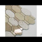Beige 11x12 Polished Etched Hexagon Marble Mosaic Tile (5 pack, 4.66 sq ft/case)