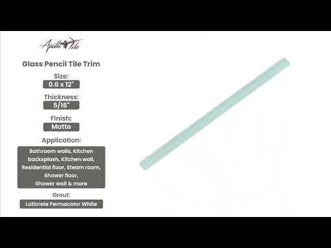Gray 0.5x12 Matte Glass Pencil Tile Trim (10 pack, 0.5 sq ft/case) - Sample