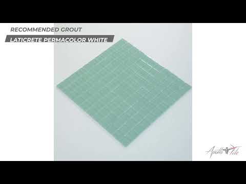Blizzard Blue 12x12 Glossy Square Glass Mosaic Tile (10 pack, 9.67 sq ft/case) - Sample