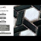 Black 12x12 Glossy Hexagon Glass Mosaic Tile (10 pack, 9.67 sq ft/case)