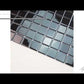 10 pack Black 11.8 in. x 11.8 in. 1 in. x 1 in. Polished Glass Mosaic Tile (9.67 sq ft/case)