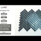 5 pack Coin Gray 11 in. x 12.6 in. Herringbone Polished Glass Mosaic Tile (4.81 sq ft/case) - Sample