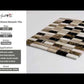 Beige Brown 12x12 Polished Brick Marble Mosaic Tile (5 pack, 5 sq ft/case) - Sample