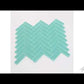 Sky Blue 11x13 Glossy Herringbone Glass Mosaic Tile (5 pack, 4.8125 sq ft/case) - Sample