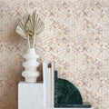polished white beige mother of pearl herringbone mosaic tile for wall interior use