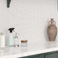 White 12x12 Polished Brick Marble Mosaic Tile (5 pack, 4.875 sq ft/case) - Sample