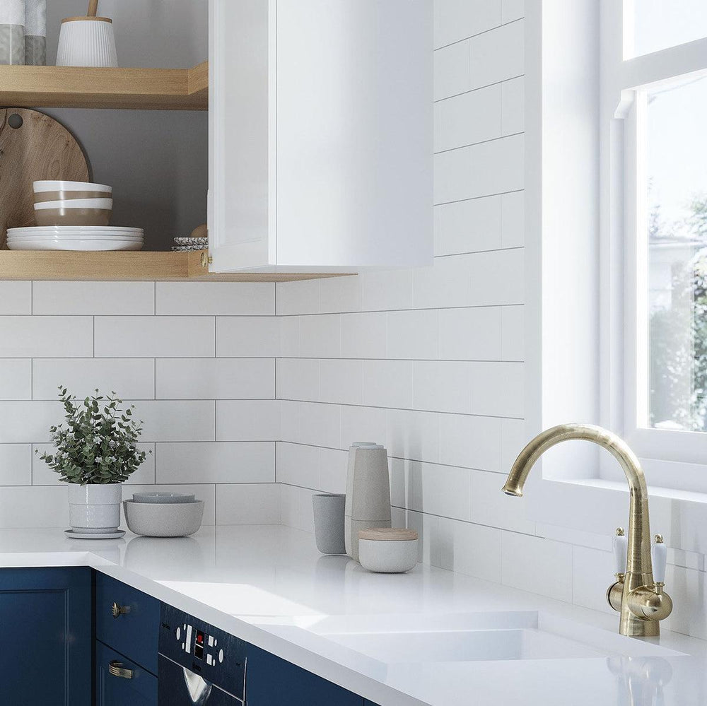 White 4x12 Matte Ceramic Subway Tile (35 Cases, 364 sqft/Pallet)