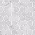 Sample - Powder White 12x12 Honed Hexagon Bianco Carrara Marble Mosaic Tile (5 pack, 4.83 sq ft/case)