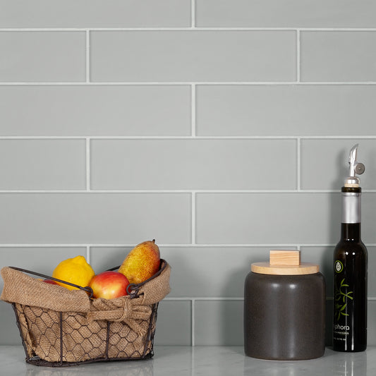 3x12 Gray Matte Floor and Wall Tiles