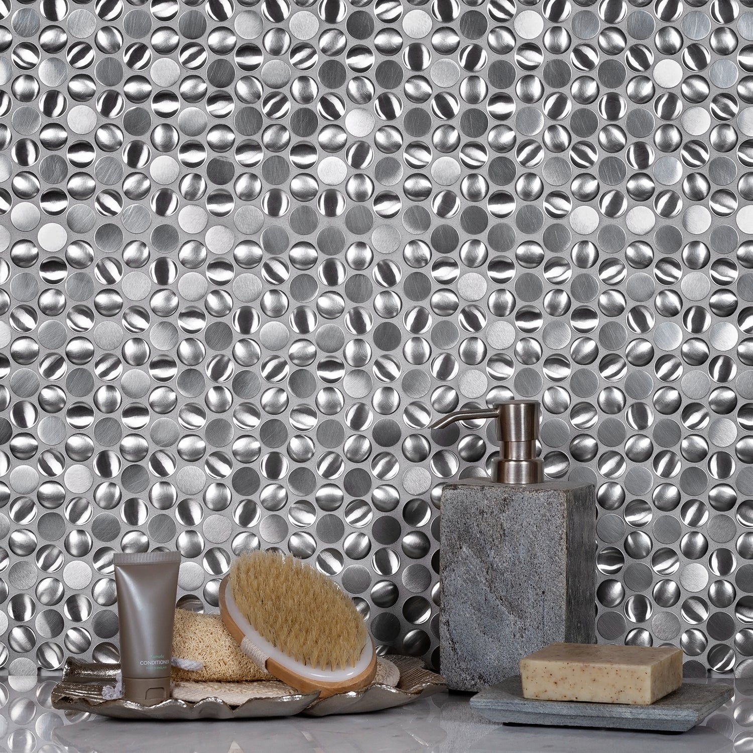 Anchor Gray Metal Wall Tile 