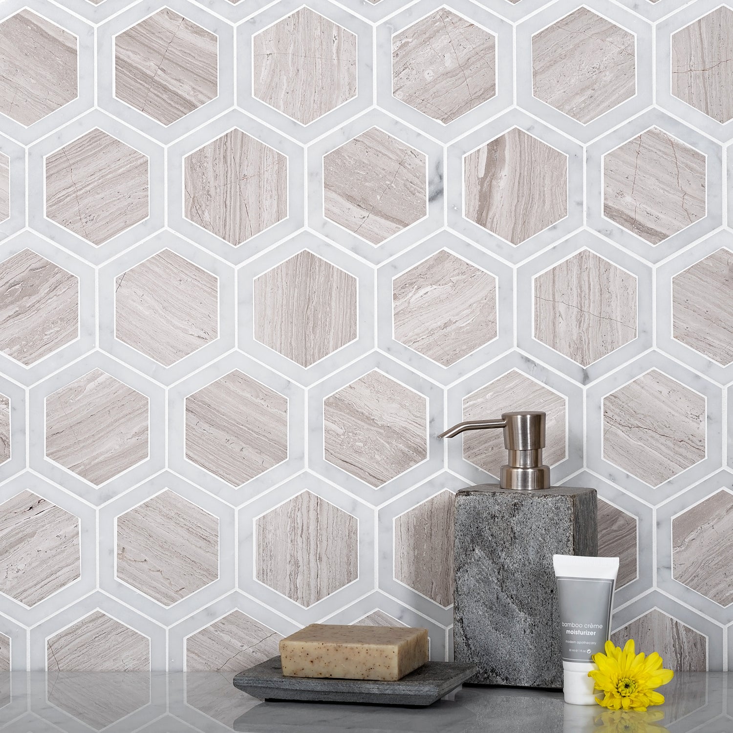 Buy White and Beige Tile