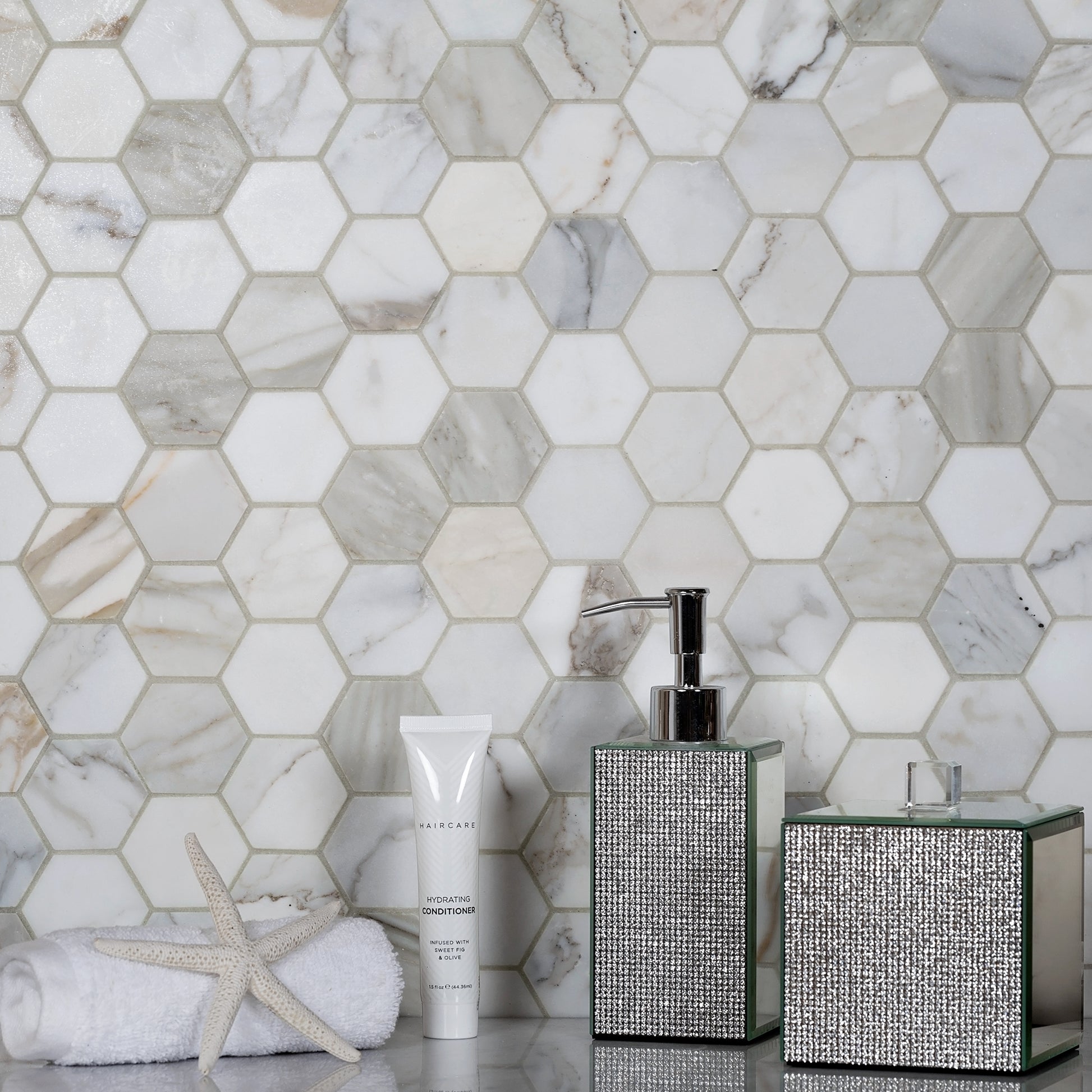 Gray Honed Hexagon Tile