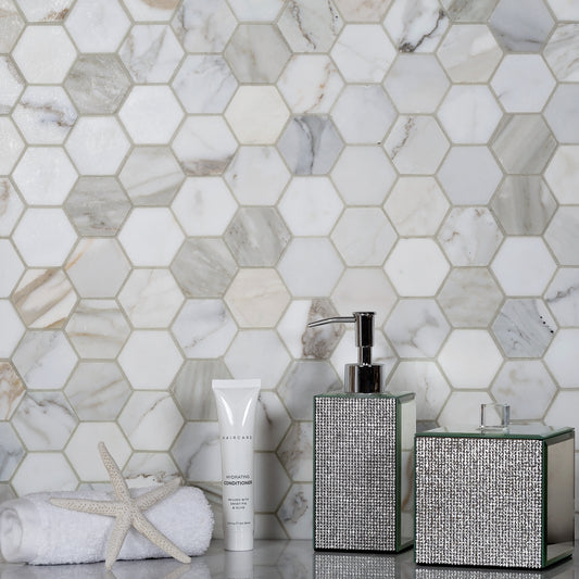 Gray Honed Hexagon Tile