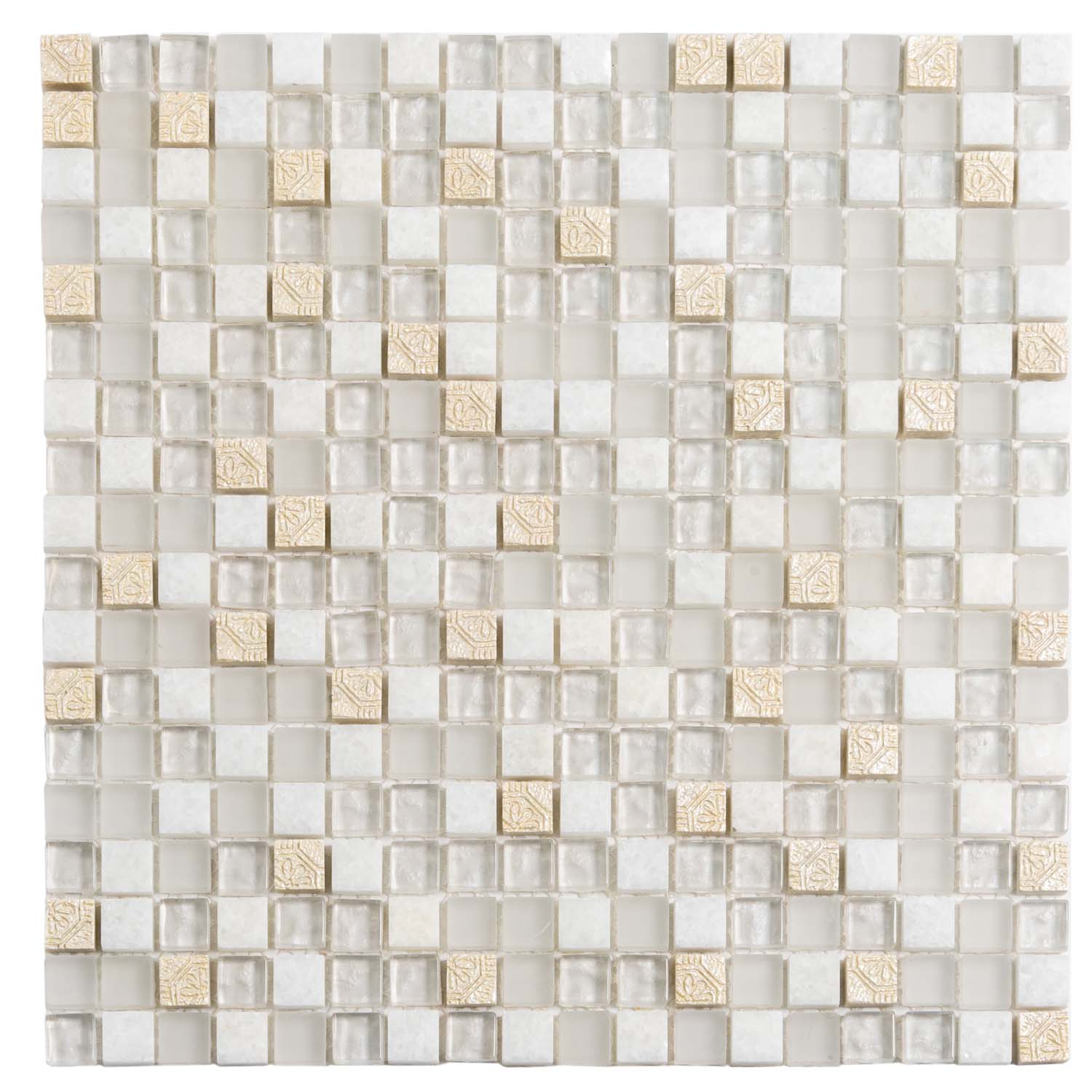 White Square Mosaic Tile