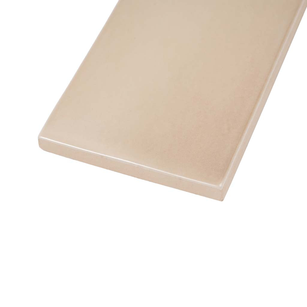 3x16 Silken Beige Glossy Ceramic Subway Tile