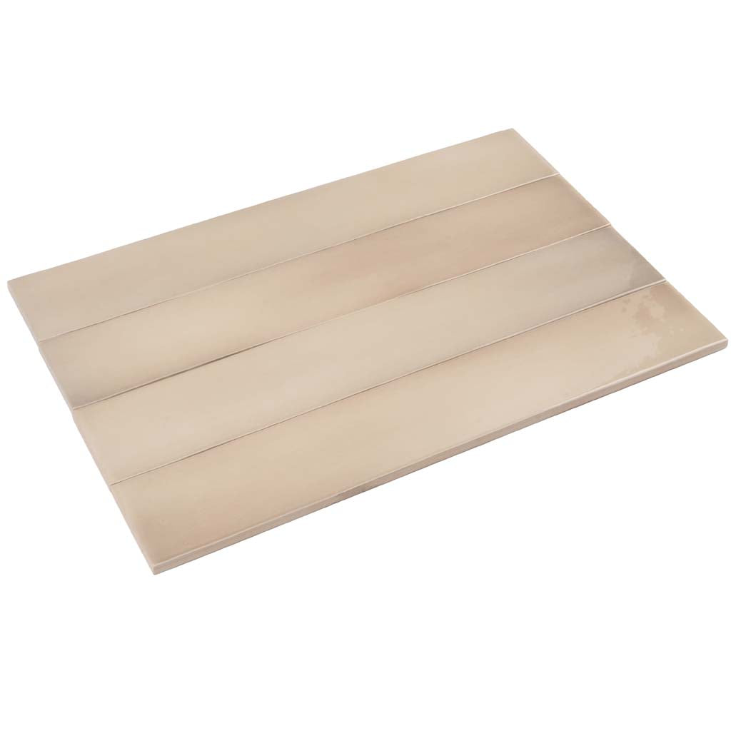 3x16 Silken Beige Glossy Wall and Floor Tile