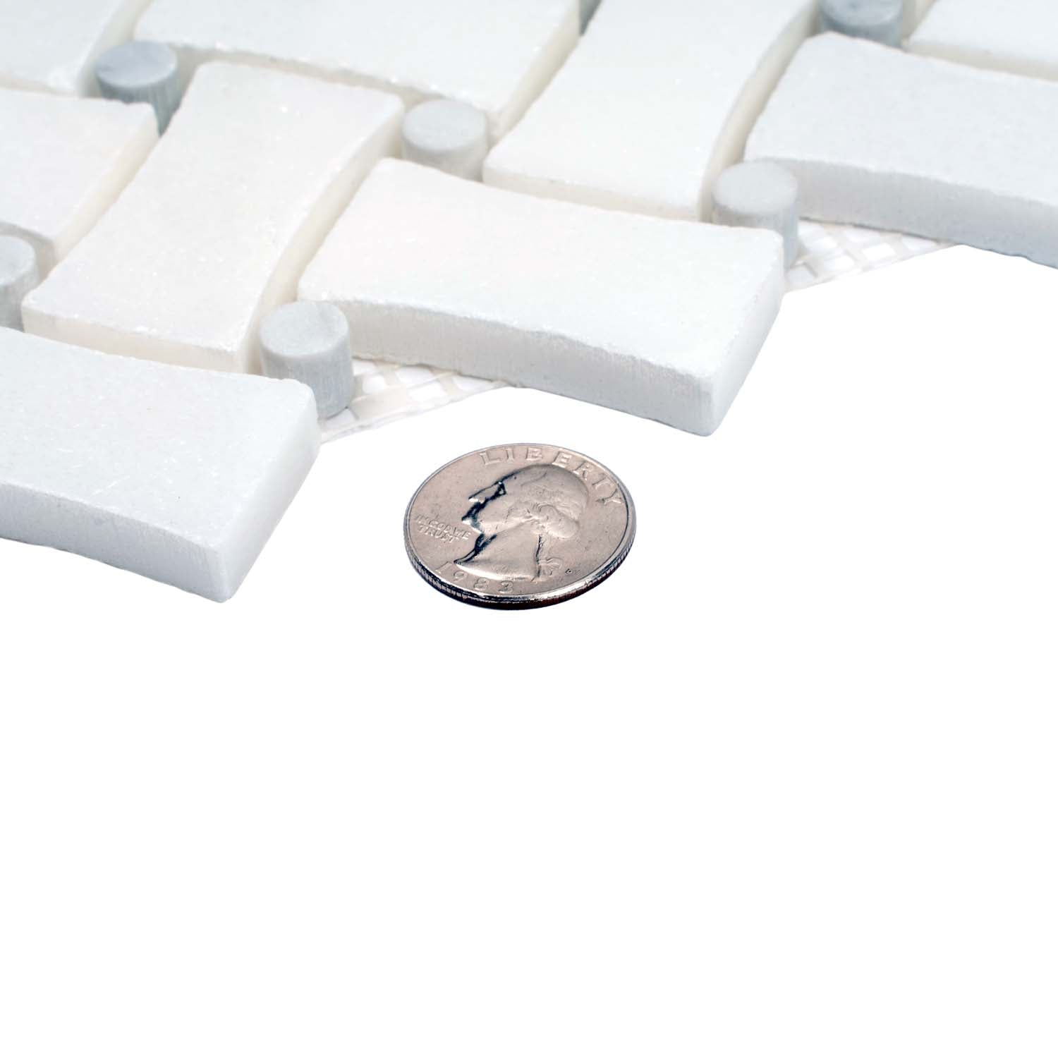 11x11 Pearl White Marble Mosaic Tile for Indoors and Outdoor