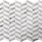 White and Gray Chevron Marble Mosaic Tile 