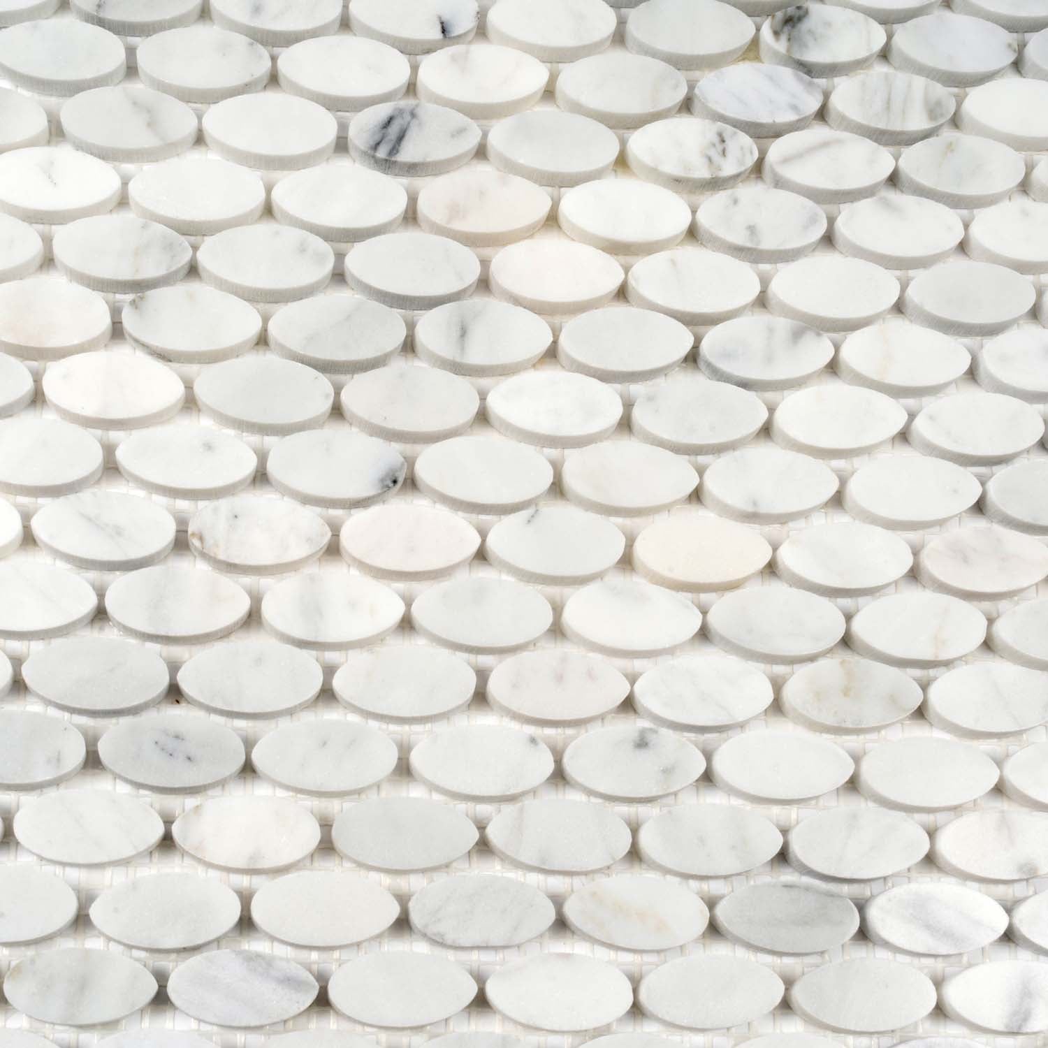 Timeless Oval Marble Tile