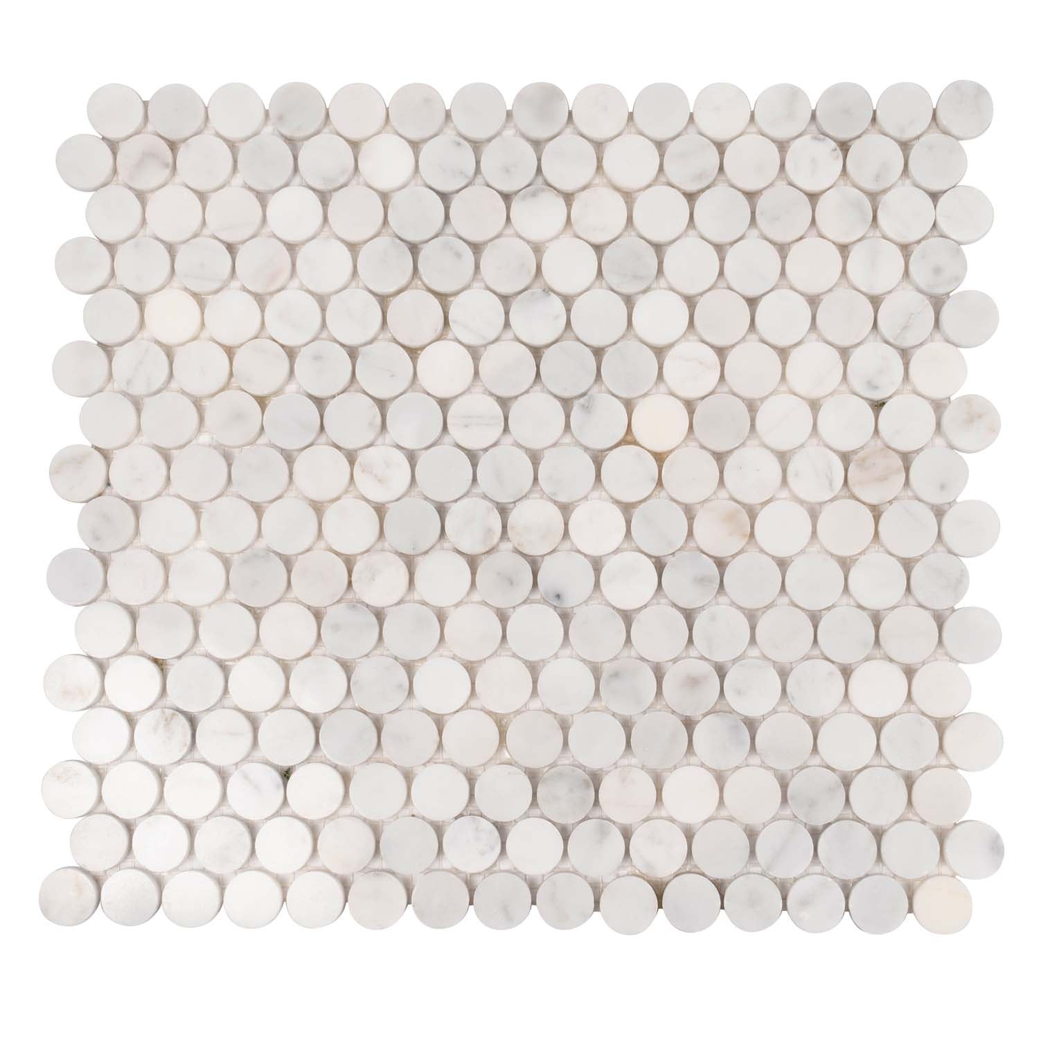 White and Gray Penny Tile