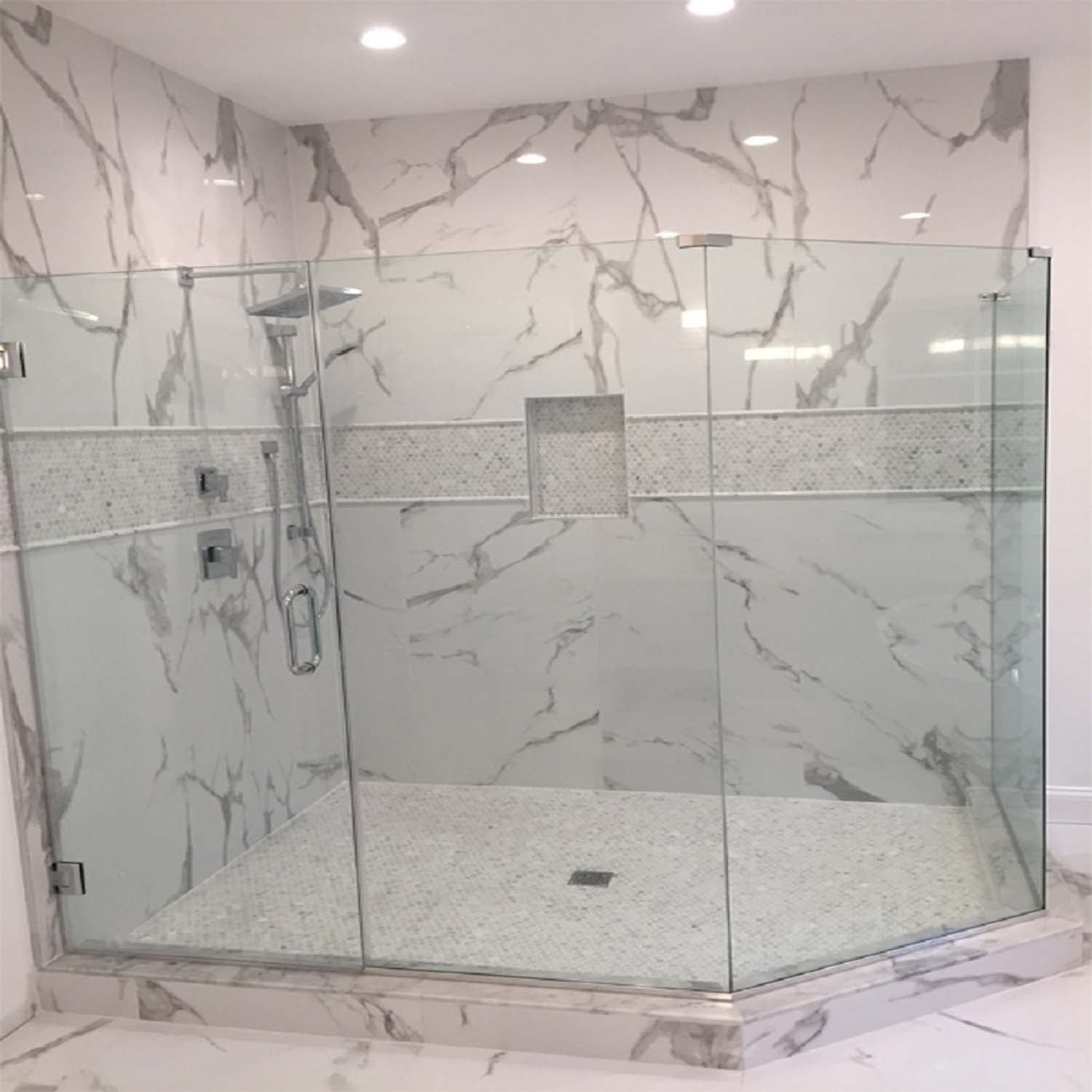 White and Gray Mosaic Tile 