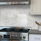 White and Gray Penny Marble Tile