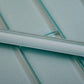 Modern Tiffany Blue Glass Pencil Trim for Shower Tile