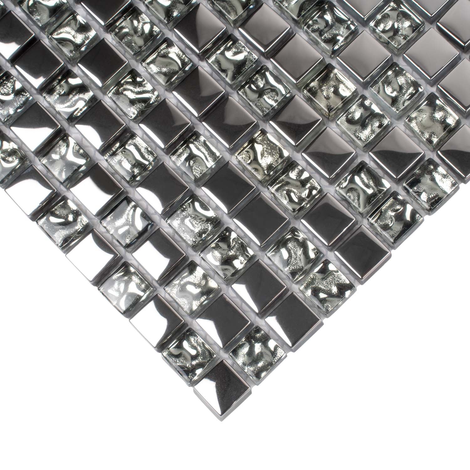 Silver and Gray Mosaic Tile