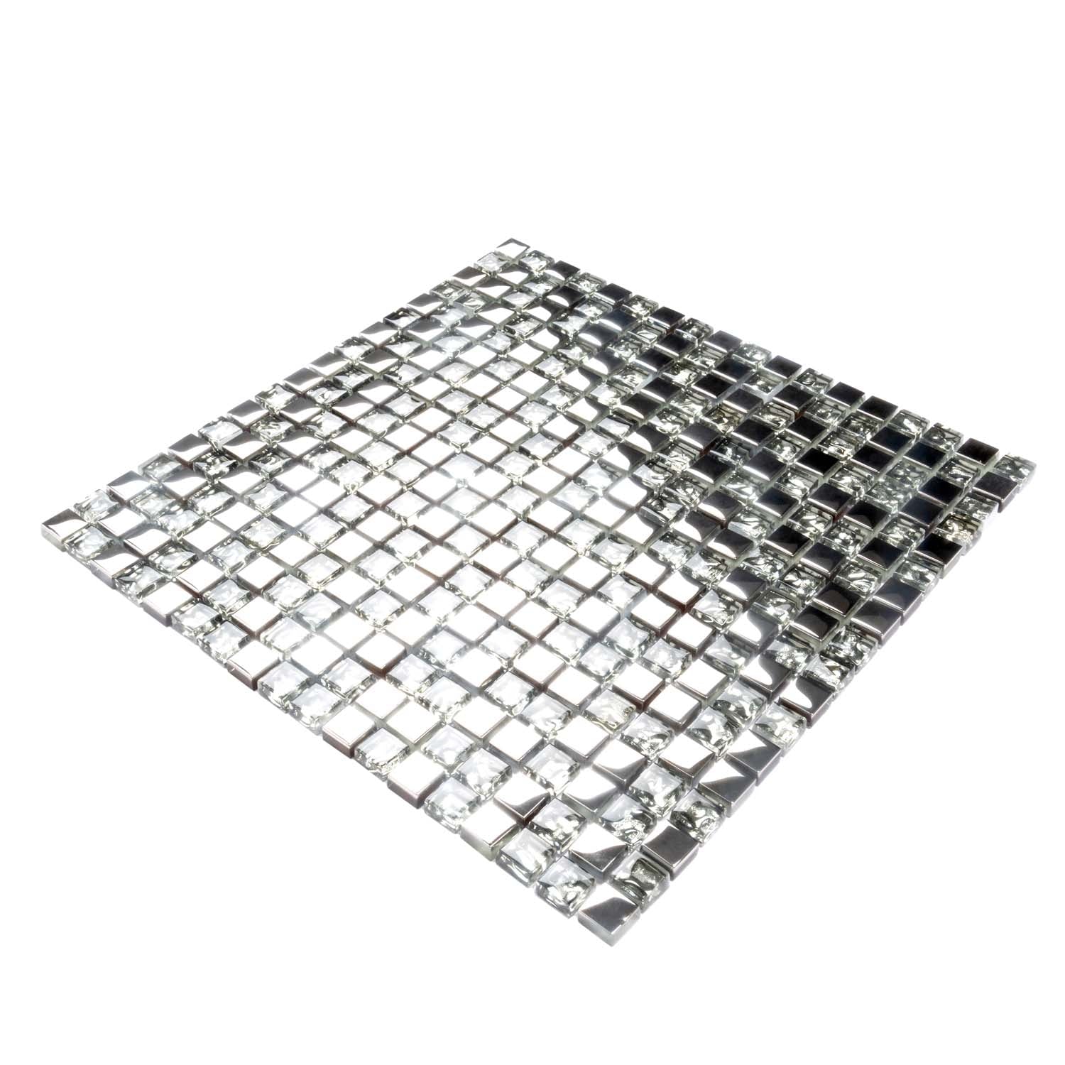 Silver and Gray Glass Tile
