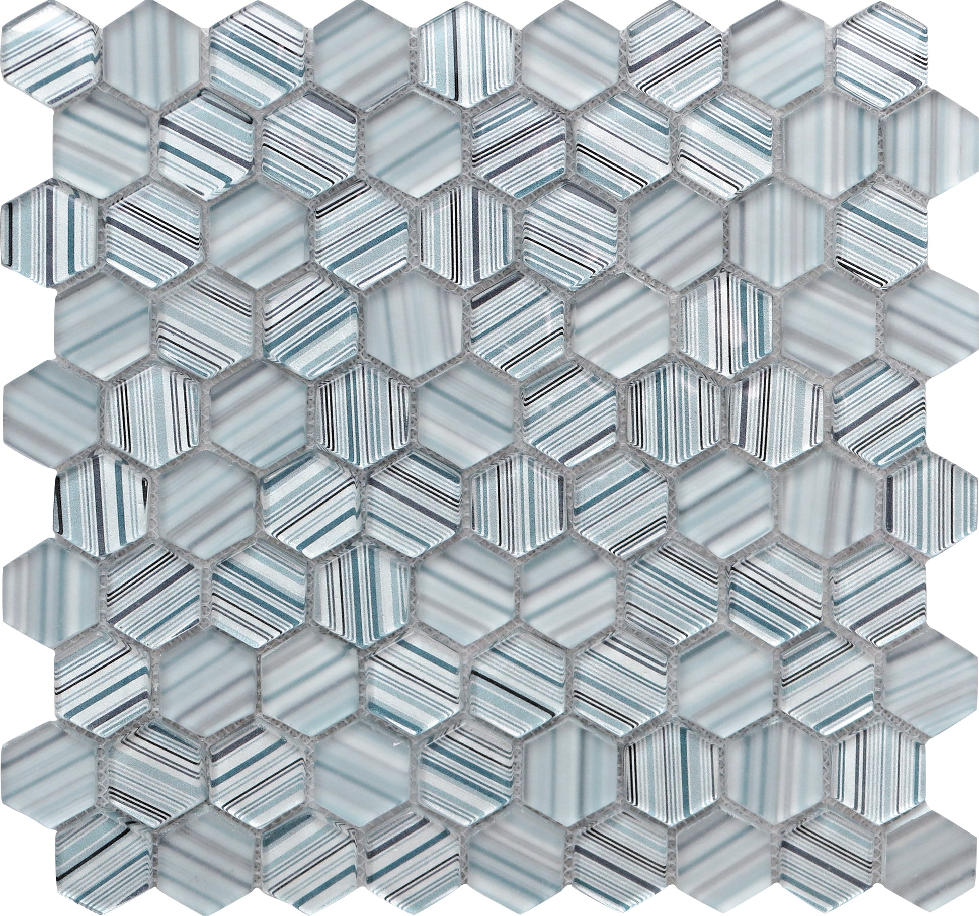 Hexagon Glass Kitchen Tile