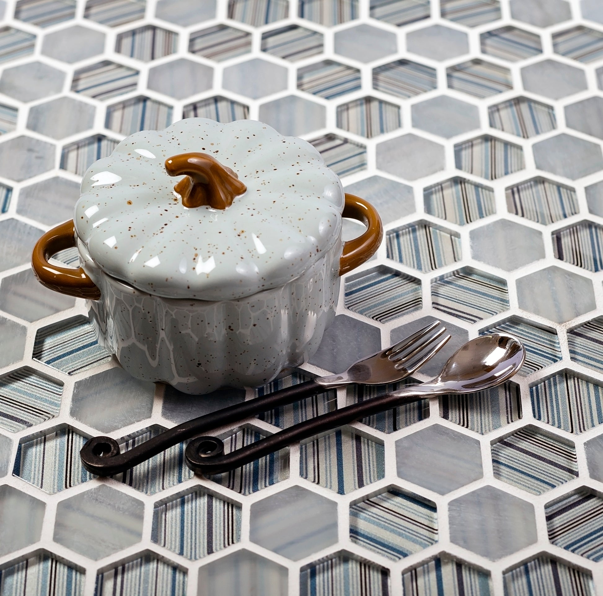 Honeycomb Glass Bathroom Tile