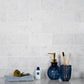 Soft Gray Veined Marble Subway Tile
