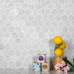 Powder White Hexagon Tile